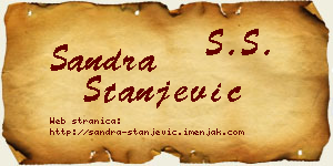 Sandra Stanjević vizit kartica